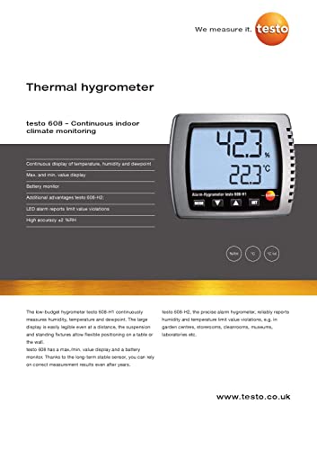 Testo 0560 6081 608-H1 Thermo-Hygrometer mit Taupunkt - 5