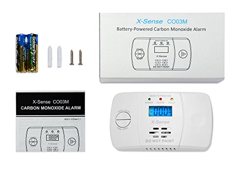 X-Sense Kohlenmonoxidmelder CO Melder Carbon Monoxide CO Detector mit Digitaler Anzeige, Batteriebetrieben, CO03M - 7