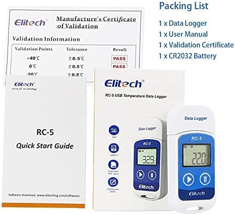 Datenlogger – Elitech 32000 Punkt USB Temperatur-Datenlogger Recorder Interner Sensor - 8