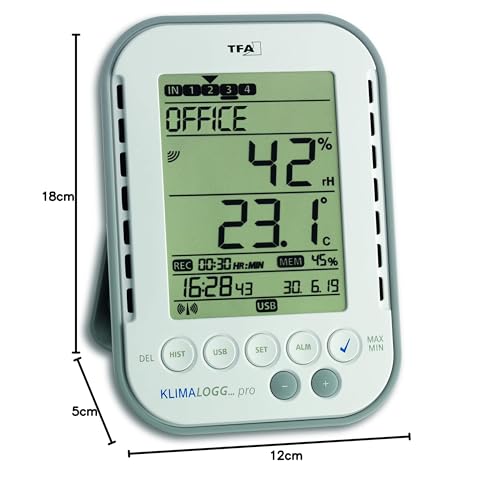 TFA Dostmann Profi-Thermo-Hygrometer mit Datenlogger-Funktion KlimaLogg Pro 303039 - 4